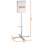 Immagine di Espositore da pavimento per esterno DURABLE 5029-58 INFO STAND OUTDOOR A3 colore grigio antracite