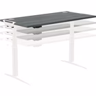 Immagine di Solo base scrivania regolabile in altezza FELLOWES Levado colore struttura argento