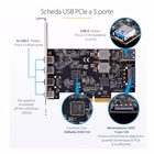 Immagine di Scheda pcie USB a 5 porte