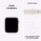Immagine di Apple Watch SE 3 GPS Cassa 44 mm in alluminio galassia cinturino Sport galassia - M/L