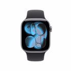 Immagine di Apple Watch Series 11 GPS Cassa 42 mm in alluminio grigio siderale cinturino Sport nero - S/M