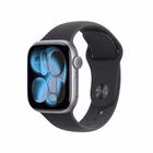 Immagine di Apple Watch Series 11 GPS Cassa 42 mm in alluminio grigio siderale cinturino Sport nero - M/L