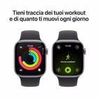 Immagine di Apple Watch Series 11 GPS Cassa 42 mm in alluminio grigio siderale cinturino Sport nero - M/L