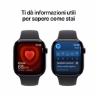 Immagine di Apple Watch Series 11 GPS Cassa 46 mm in alluminio Jet Black cinturino Sport nero - M/L