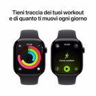 Immagine di Apple Watch Series 11 GPS Cassa 46 mm in alluminio Jet Black cinturino Sport nero - M/L