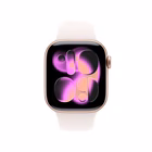 Immagine di Apple Watch Series 11 GPS Cassa 42 mm in alluminio oro rosa cinturino Sport rosa fard - S/M