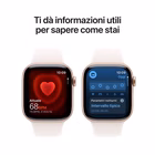 Immagine di Apple Watch Series 11 GPS Cassa 42 mm in alluminio oro rosa cinturino Sport rosa fard - S/M