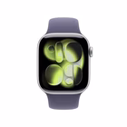Immagine di Apple Watch Series 11 GPS Cassa 42 mm in alluminio argento cinturino Sport viola nebbia - M/L