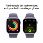 Immagine di Apple Watch Series 11 GPS Cassa 42 mm in alluminio argento cinturino Sport viola nebbia - M/L