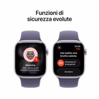 Immagine di Apple Watch Series 11 GPS Cassa 42 mm in alluminio argento cinturino Sport viola nebbia - M/L