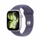Immagine di Apple Watch Series 11 GPS Cassa 46 mm in alluminio argento cinturino Sport viola nebbia - M/L