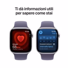 Immagine di Apple Watch Series 11 GPS Cassa 46 mm in alluminio argento cinturino Sport viola nebbia - M/L