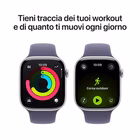 Immagine di Apple Watch Series 11 GPS Cassa 46 mm in alluminio argento cinturino Sport viola nebbia - M/L