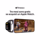 Immagine di Apple Watch Series 11 GPS Cassa 46 mm in alluminio argento cinturino Sport viola nebbia - M/L