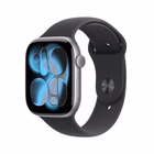 Immagine di Apple Watch Series 11 GPS Cassa 46 mm in alluminio grigio siderale cinturino Sport nero - M/L