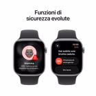 Immagine di Apple Watch Series 11 GPS Cassa 46 mm in alluminio grigio siderale cinturino Sport nero - M/L