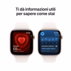 Immagine di Apple Watch Series 11 GPS Cassa 46 mm in alluminio oro rosa cinturino Sport rosa fard - M/L
