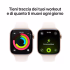 Immagine di Apple Watch Series 11 GPS Cassa 46 mm in alluminio oro rosa cinturino Sport rosa fard - M/L