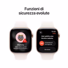 Immagine di Apple Watch Series 11 GPS Cassa 46 mm in alluminio oro rosa cinturino Sport rosa fard - M/L