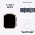 Immagine di Apple Watch Ultra 3 GPS+Cellular Cassa 49 mm in titanio naturale cinturino Ocean blu salmastro