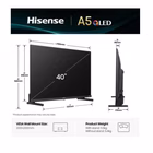 Immagine di Tv 40" Full HD (1920x1080) HISENSE 40 A59Q QLED Full HD SMART VIDAA 40A59Q