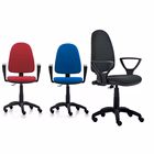 Immagine di Sedia operativa VIKY con braccioli blu