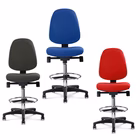 Immagine di Sgabello Elica ZIP senza braccioli ecopelle blu