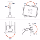 Immagine di Hx arm heavy duty pivot desk mount