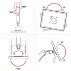 Immagine di Hx arm heavy duty pivot desk mount