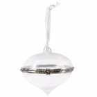 Immagine di Cipolla natalizia in vetro trasparente GS0927 Ø 8 cm altezza utile 6,5 cm