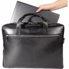 Immagine di Borsa portacomputer 15.6" Exactive doppio scomparto in pelle colore nero