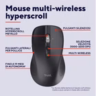 Immagine di TRUST MOUSE WIRELESS MULTICONNECT 2x BT + WL 2,4GHZ CON 25673