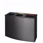 Immagine di Cestino gettacarte MEDIAL ROME in acciaio 30 litri colore nero