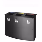 Immagine di Cestino gettacarte MEDIAL ROME in acciaio 30 litri colore nero