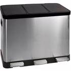 Immagine di Pattumiera a pedale MEDIAL MULTIFLUX in acciaio per la raccolta differenziata colore inox satinato