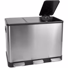 Immagine di Pattumiera a pedale MEDIAL MULTIFLUX in acciaio per la raccolta differenziata colore inox satinato