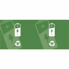 Immagine di Etichette autoadesive MEDIAL per contenitore CASPER simbolo pile esauste colore verde