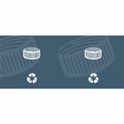 Immagine di Etichette autoadesive MEDIAL per contenitore CASPER simbolo tappi colore blu