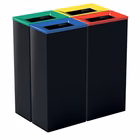 Immagine di Cestino gettacarte MEDIAL BOB COLOR in metallo 42 litri colore nero (solo corpo)