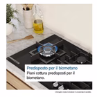 Immagine di Piano cottura gas vetro temperato Nero BOSCH PNP6B6K40