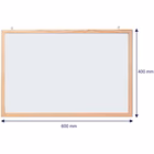 Immagine di Lavagna magnetica in acciaio con cornice in legno, 60x40 cm,