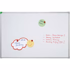 Immagine di Lavagna magnetica cancellabile in acciaio cornice alluminio anodizzato, ecolabel, 90x60 cm, argento