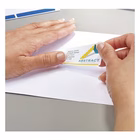 Immagine di Etichette adesive bianche in carta ecologica, 63,5x33,9mm, 24 etichette per foglio, 15 fogli