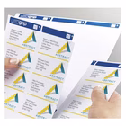 Immagine di Etichette adesive bianche in carta ecologica, 99,1x38,1mm, 14 etichette per foglio, 15 fogli