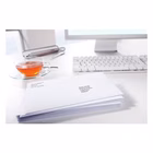 Immagine di Etichette adesive bianche in carta ecologica, 99,1x38,1mm, 14 etichette per foglio, 15 fogli