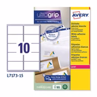 Immagine di Etichette adesive bianche in carta ecologica, 99,1x57mm, 10 etichette per foglio, 15 fogli