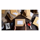 Immagine di Etichette adesive in carta bianca certificata FSC®, 105x74mm, 8 etichette per foglio, 100 fogli