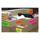 Immagine di Etichette adesive arancio fluo in carta certificata FSC®, 99,1x67,7mm, 8 etichette per foglio, 70 ff