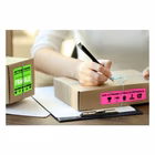 Immagine di Etichette adesive verde fluo in carta certificata FSC®, 200x142mm, 2 etichette per foglio, 70 ff