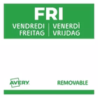 Immagine di Etichette alimentari AVERY giornaliere (venerdì) 25x25 mm colore verde